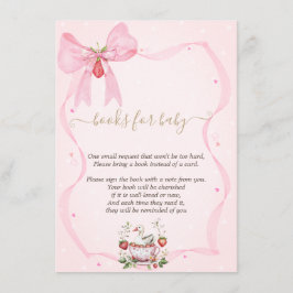 Carte D'accompagnement Baby shower de la fraise, de l'oie, des points du 