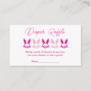 Carte D'accompagnement Baby shower de lapin rose Déchets Raffin