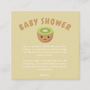 Carte D'accompagnement Baby shower de Little Cutie Kiwi
