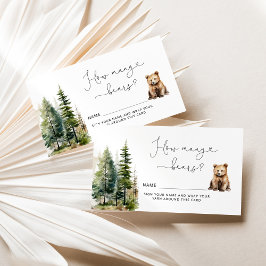 Carte D'accompagnement Baby shower de l'ours devinez combien d'ours
