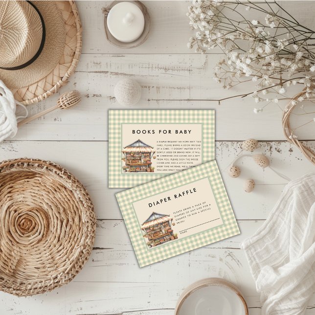 Carte D'accompagnement Baby shower de marché des fermiers cultivés locale (LOCALLY GROWN BABY 
BABY SHOWER ENCLOSURE CARDS )