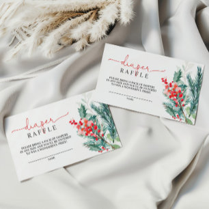 Carte D'accompagnement Baby shower de Noël Déchets Raffle