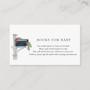 Carte D'accompagnement Baby shower de Noël par courrier Envoyer un livre