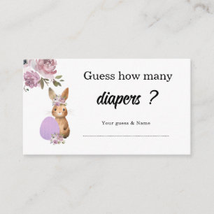 Carte D'accompagnement Baby Shower de Pâques   Devinez combien de bébés