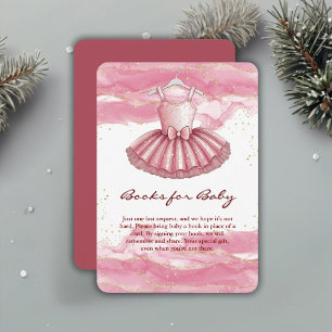 Carte D'accompagnement Baby shower de Parties scintillant en or Tutu rose
