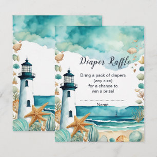 Carte D'accompagnement Baby shower de phare nautique Déchets