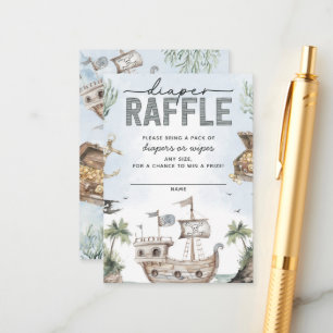Carte D'accompagnement Baby shower de pirates nautiques
