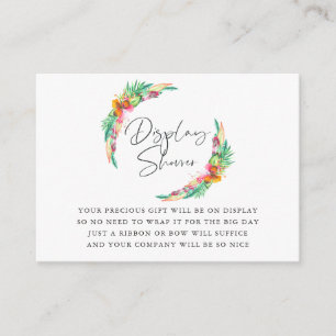 Carte D'accompagnement Baby shower de plage d'été tropical avec douche