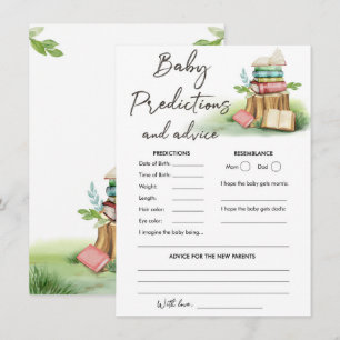 Carte D'accompagnement Baby shower de prédictions et conseils pour bébés 