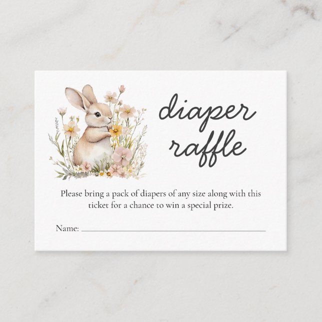 Carte D'accompagnement Baby shower de printemps spécial pour couches spéc (Devant)