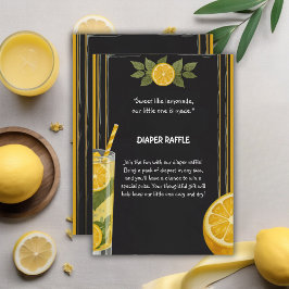 Carte D'accompagnement Baby shower de socle en carton citronné doux