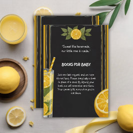 Carte D'accompagnement Baby shower de socle en carton citronné doux