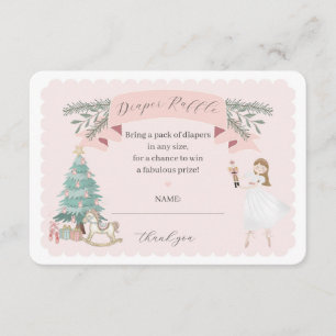 Carte D'accompagnement baby shower de tombole rose