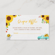 Baby shower de tournesol Camion Chauffage d'automn