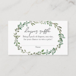 Carte D'accompagnement Baby shower de verdure bohème Refle de couches Ins