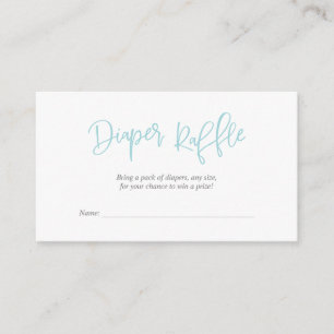 Carte D'accompagnement Baby shower Déchets Raffle, Script Creative Tiffan