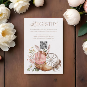 Carte D'accompagnement Baby shower d'enregistrement de code QR de l'amorç