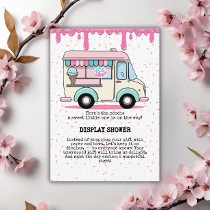 Carte D'accompagnement Baby shower des arroseurs de camion à glace Crème