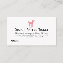 Carte D'accompagnement Baby shower des filles de biches de plongeurs rose