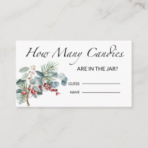 Carte D'accompagnement Baby shower Devinez combien de bonbons