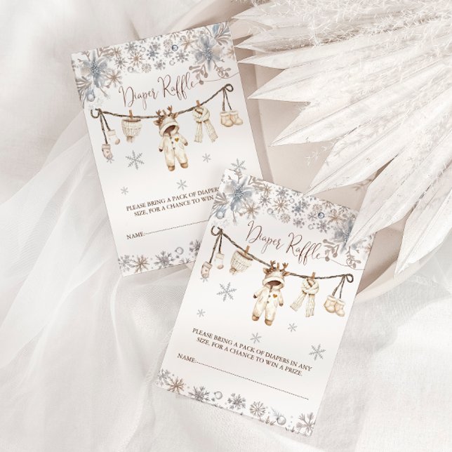 Carte D'accompagnement Baby shower d'hiver Déchets (Créateur téléchargé)