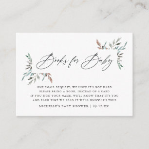 Carte D'accompagnement Baby shower d'hiver rustique verdure Demande de ré