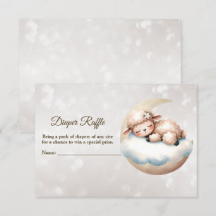 Carte D'accompagnement Baby shower Dormir Bébé Animal Déchets Raffle