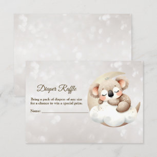 Carte D'accompagnement Baby shower Dormir Bébé Animal Déchets Raffle