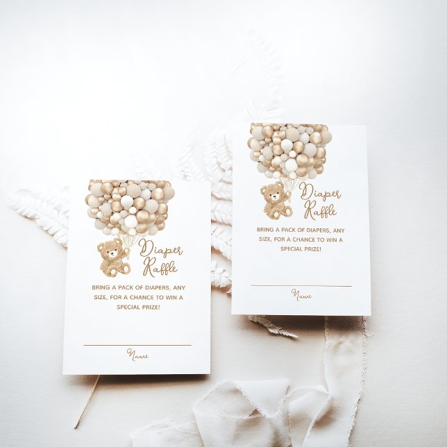 Carte D'accompagnement Baby shower d'ours neutre selon le sexe (Créateur téléchargé)