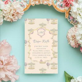 Carte D'accompagnement Baby shower du parc d'attractions Fairytale Vintag