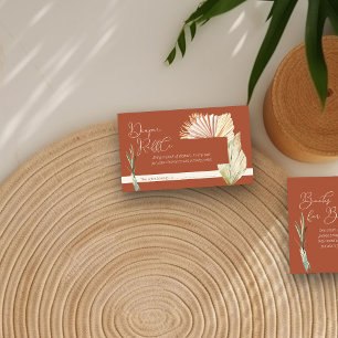 Carte D'accompagnement Baby shower en terre cuite de feuillage de feuilla