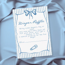 Baby Shower Fantaisiste Rayure Bleue à l'Aquarelle