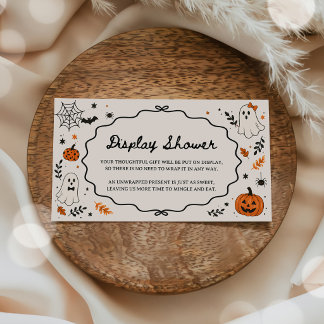 Carte D'accompagnement Baby Shower Fantôme d'Halloween Présentation de la