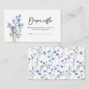 Carte D'accompagnement Baby Shower Fête Bébé Sauvageonne Bleue Tirage au