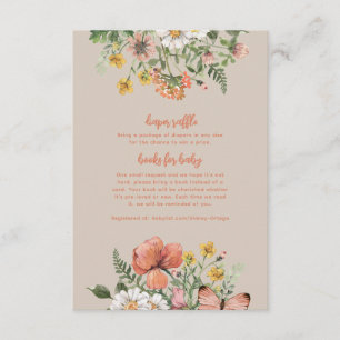 Carte D'accompagnement Baby shower fleur sauvage