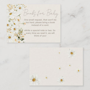 Carte D'accompagnement Baby shower Fleur sauvage Daisy Boho Demande