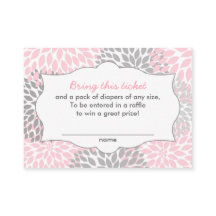 Baby shower Fleurs roses Tickets Reflets Reflets