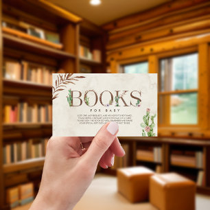 Carte D'accompagnement Baby shower Floral Fille Cactus Demande de réserva