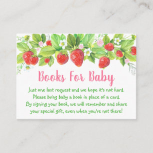 Carte D'accompagnement Baby shower Floral rose fraise Demande de réservat