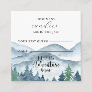 Carte D'accompagnement Baby shower Forestier Combien Dans Le Jeu Jar