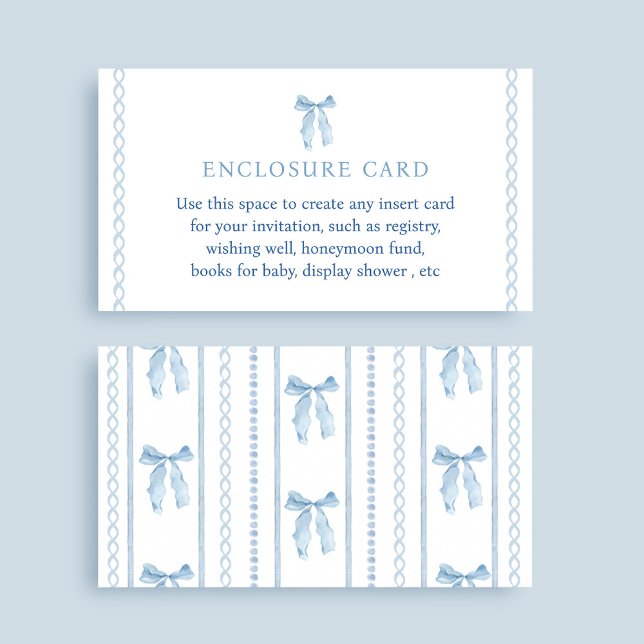 Carte D'accompagnement Baby shower Garçon bleu sur mesure (Créateur téléchargé)