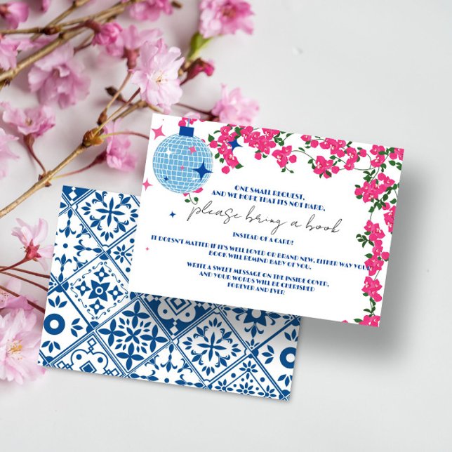 Carte D'accompagnement Baby shower grec Bougainvillier Demande de réserva (Créateur téléchargé)
