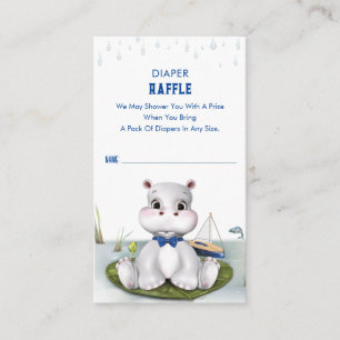 Carte D'accompagnement Baby shower hippo