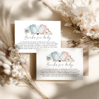 Carte D'accompagnement Baby-shower hockey, demande de livre de hockey sur