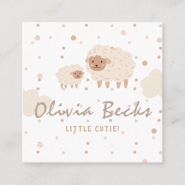 Carte D'accompagnement Baby shower Illustratif Cream Pastel (Devant)