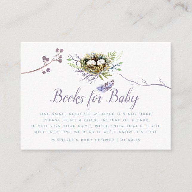 Carte D'accompagnement Baby shower Jumeaux de verdure Demande de réservat (Devant)