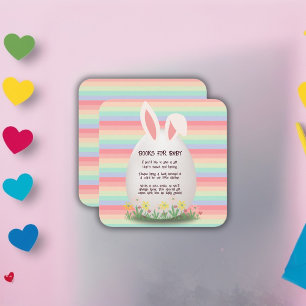Carte D'accompagnement Baby shower lapin aux oeufs de Pâques Pastel