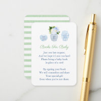 Baby Shower Livre Chinoiserie Vert Clair