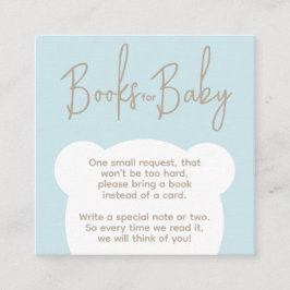 Carte D'accompagnement Baby shower minimaliste simple à l'ours Demande de