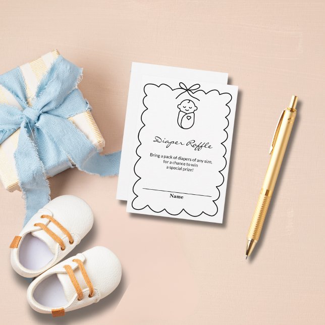Carte D'accompagnement Baby shower moderne pour bébé et garçon neutre (Créateur téléchargé)